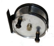 REEL: Hardy The Goodwin alloy sea fishing reel, polished 3.5" alloy drum, twin black handles,