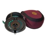 REEL: British Fly Reels Magnum 200 D bar stock alloy salmon fly reel, 4" diameter, wide drum