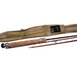 ROD: Pezon et Michel Sporting 6' 2 piece staggered ferrule spinning rod, burgundy whipped low bridge