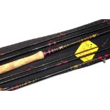 RODS: (2) Bruce & Walker CFR salmon fly rod, 13'6" 3 piece carbon, line rate 9, burgundy whipped