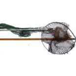 ACCESSORIES: (2) Hardy Simplex combined landing net/wading staff, 15" pear shaped folding alloy