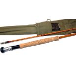 ROD: Hardy The Viscount Grey Palakona 10'6" 2 piece cane fly rod, No.H10117, burgundy close whipped,