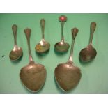 Six Various Silver Spoons 2.7ozs