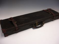 A Great War Leather Gun Case The top impressed "Captain M.M. Morris R.A" Bears label for Atkin,