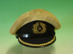 A Third Reich Naval Officer's Peaked Cap For a Leautnant-zur-zee with easily removable Italian