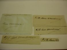 Russian Imperial Family HRH Prince Alfred and HRH Princess Maria Alexandrovna. Three scarce signed