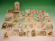 33 Edwardian Christmas Cards. Condition report: All have been removed from an album and thus have