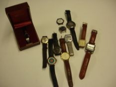 A Collection of Wristwatches To include a 1960s gold plated Uno gentleman's watch, the others modern