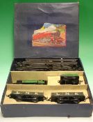Hornby 0 Gauge An M1 goods train set with locomotive, tender, two trucks and track layout. Boxed.