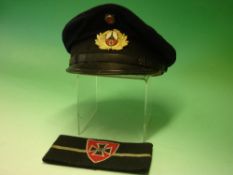 A Third Reich Kyffhauserbund Peaked Cap Traditional form and type with early two piece metal