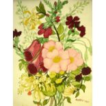 Attributed to Adolf Hitler 1889-1945 A study of foxgloves and other wild flowers. Bears a