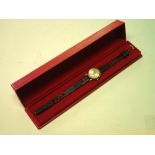 A Lady's Tudor Wristwatch 17 jewel movement, the dial with Arabic and baton numerals and