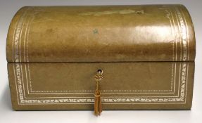 Francoise Dior Collection Her leather jewellery box containing a pair of her SS gilt metal earrings,