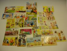 A Collection of 24 Postcards Of a risqué nature. 15 are modern reprints. Condition report: All good