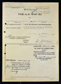 WWII Henrich Himmler Signed Police document 1938 in Berlin dated 26th October 1938, relating to
