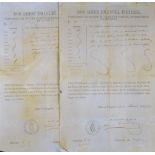 Jamaican Passports 1872 issued by the Spanish Consulate in Kingston, Jamaica for travelling aboard a