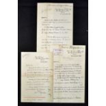 Victor Prince Napoleon 4th Prince of Montfort signed hand written letters on 'Villa de Prangins'