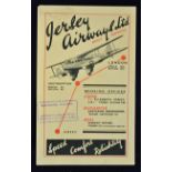 Aviation Jersey Airways Ltd c1937 Illustrated Handbill featuring their 4 engine biplane and