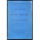 Motor Traffic Report 1913 relating to Traffic Safety in London and the increasing number of fatal