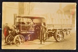 Postcard Scarce Sepia 1911 of Sheldon & Co depicting Osney Mills Oxford Delivery steam Lorry,