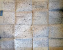 Staffordshire Hand Written Indenture 1705 between Thomas Barrit of Ackhton in the county of Salop