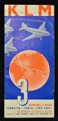 Aviation 1938 KLM Europe-India-Far East Summer Service Booklet a 12 page publication with 10