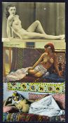 Postcards Erotic including Types d'Orient Jovencita, Scenes et Types La Sieste, one stamped 'EVA 41'