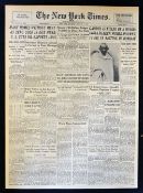 India Gandhi Shot Dead New York Times 1948 Newspaper article 'Gandhi is killed by a Hindu: India