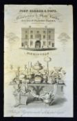 Poster 1838 John Parker & Sons, Birmingham Advertising Poster of 'Manufactory & Show Rooms for