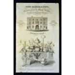 Poster 1838 John Parker & Sons, Birmingham Advertising Poster of 'Manufactory & Show Rooms for