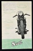 Automotive Scott Motor Cycle catalogue 1949 Shipley, Yorkshire single sheet fold out 4 page sales