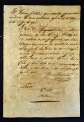 Cuba Slavery Manumission Bond document c1872 relating to the granting of freedom to a 4 year old