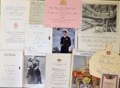 Royalty Selection of various ephemera dated 1902 onwards to include 'The Form and Order pocket