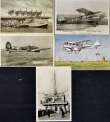 Postcards Aviation Selection to include Hughes Flying Boat, D2500 Hindenburg, D.H9a No 27 Squadron