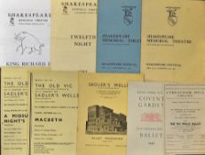 Entertainment Shakespeare selection of theatre programmes including 1936 'The Tragedy of King Lear',