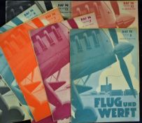 WWII Aviation Flug und Werft eight copies of this German magazine from April 1937 to May 1939.