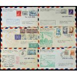 PanAm First Day Covers 1946 onwards including Limerick to Prague 1946, Brussels to Prague, 1946,