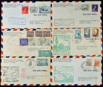 PanAm First Day Covers 1946 onwards including Limerick to Prague 1946, Brussels to Prague, 1946,