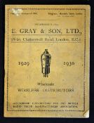 Trade Catalogue E. Gray & Son Ltd Wholesale Wireless (Radio) Distributors 1929/30 at 18-20,