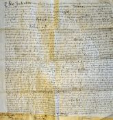 Early Elizabethan Vellum Indenture 1584 Lyme Regis, Dorset between George Sommers, a Merchant plus