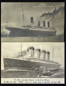 Postcards Maritime Scarce Titanic German postcard blank to the reverse, the other with writing to