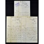 Empress Eugénie selection of hand written letters on Farnborough Hill letterhead on behalf of