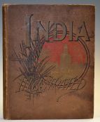 India fine India Illustrated 1891 Book the front cover shows the Baba Atal Tower in Amritsar in