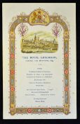 Royalty Royal Menu At Windsor Castle dated 10th November 1899 fine detailed illustration of