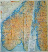 WWII RAF Escape Map of Norway, Sweden, Denmark and Northern Germany 1943 issued to Allied Air Crew