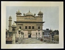 India French Lithograph of the Golden Temple c1890, overall approx. 25 x 19cm, in good clean
