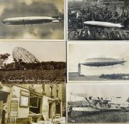 Postcards Airships to include 'Graf Zepplin' exterior and interior images, post Zepplin Raids,