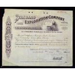Australia Share Certificate Standard Exploration Company Ltd 1900 (Mines in Coolgardie & Hannans