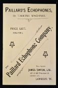 Interesting Early Gramophones Paillard's Echophones Or Talking Machines Season 1902 - 1903. Sales