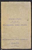 Aviation 1916 Beardmore Aero Engine instruction manual for the care and management of the